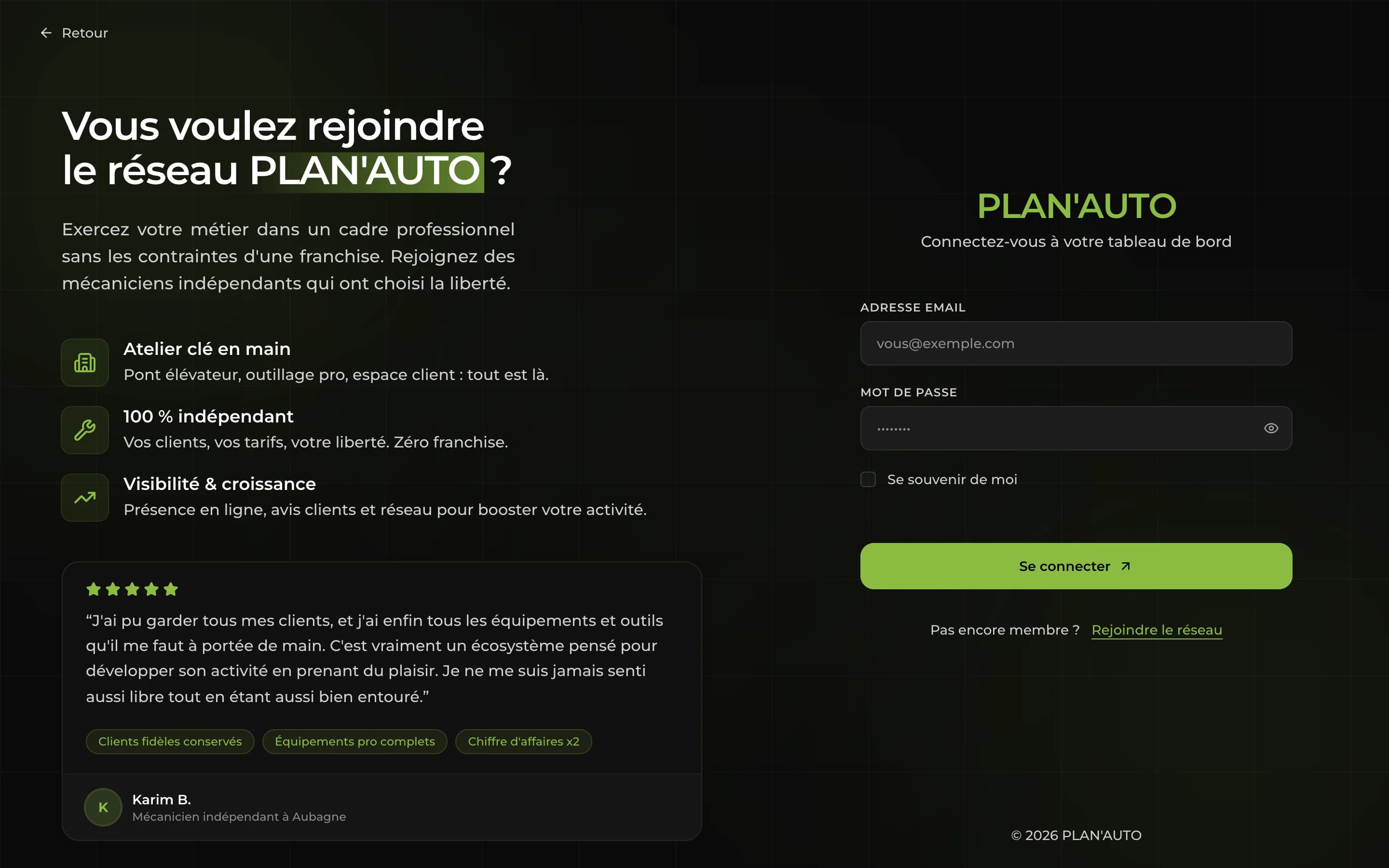 PLAN'AUTO - Plateforme de franchise automobile — Capture 4