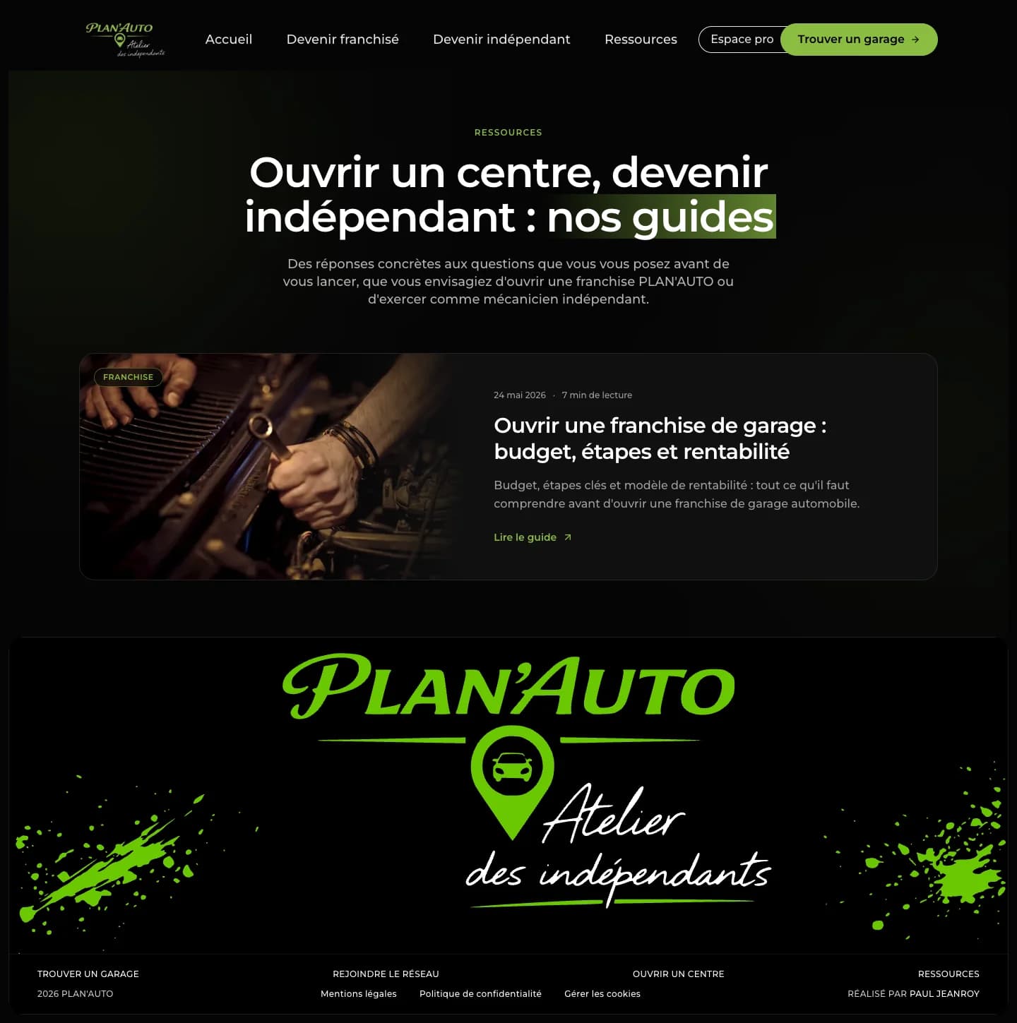 PLAN'AUTO - Plateforme de franchise automobile — Capture 5